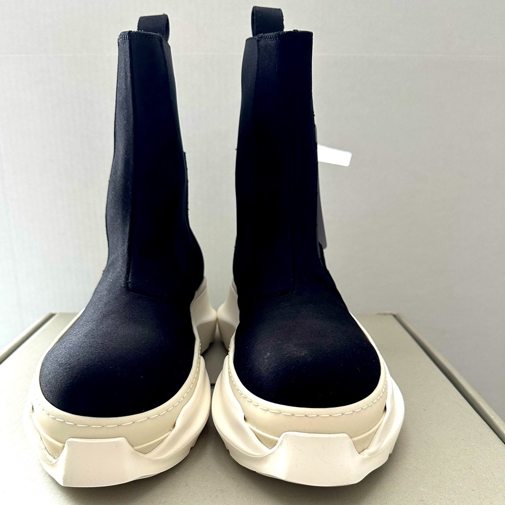 Rick Owens Beatle Abstract Boot Black/Milk